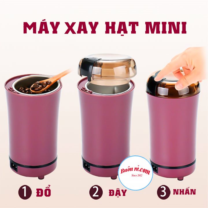 Máy xay hạt khô, xay các loại ngũ cốc nhuyễn mịn cao cấp  – Máy xay cà phê cầm tay mini 01496