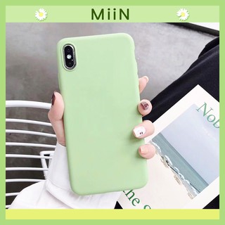 Ốp lưng iphone  Trơn dẻo Xanh Matcha 6plus/6s/6splus7plus8plus/x/xs/11/12/pro/max/plus/promax/Shin/Case/Miin/Shop/awifi