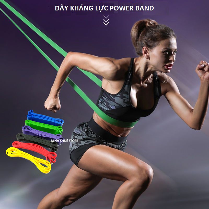 Dây kháng lực tập gym, Power Band đa năng, hỗ trợ luyện tập thể dục, tiện lợi tại nhà, văn phòng