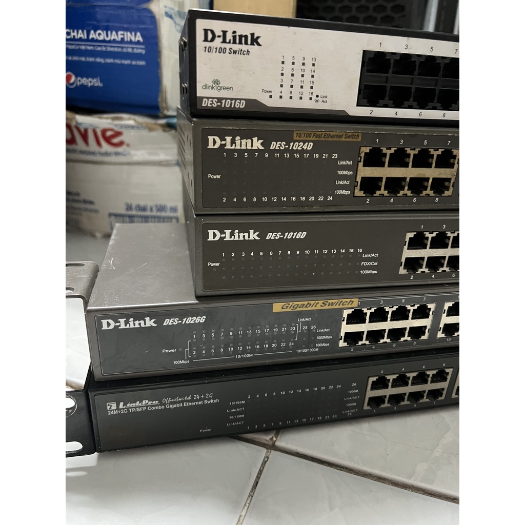 Switch Cũ TPLink DLink Cisco 16/24 cổng Các Loại 100/1000