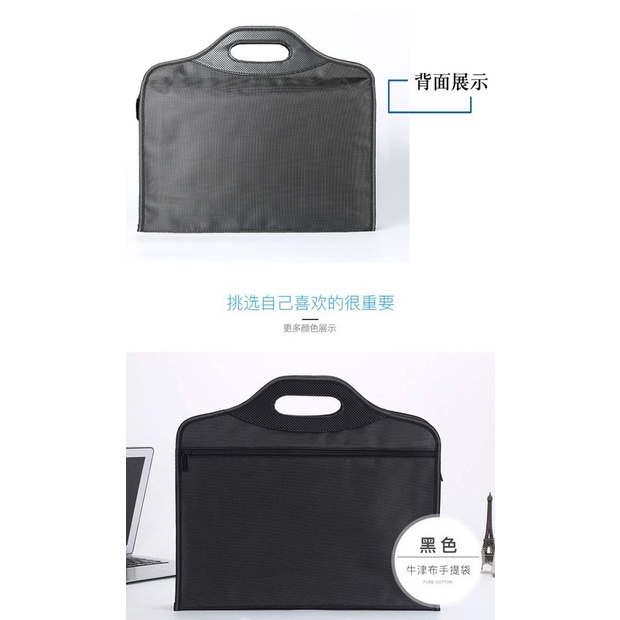 Cặp tài liệu khổ A4 bằng vải Canvas nhiều ngăn tiện dụng | BigBuy360 - bigbuy360.vn