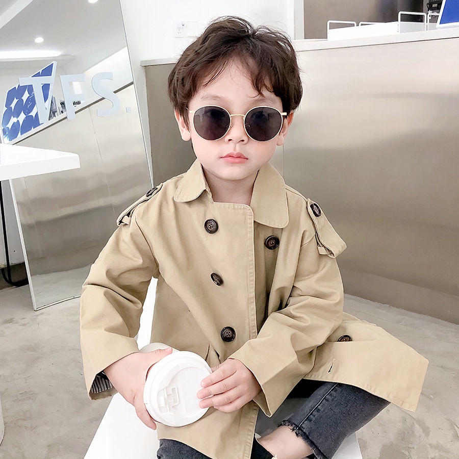 Áo Khoác Dáng Dài Thiết Kế Mới Thời Trang Mùa Thu Theo Phong Cách Hàn Quốc Cho Bé