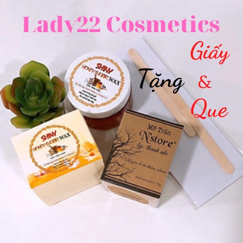[Tặng giấy+que] Combo wax lông Shiny 250gr  + mỡ Nstore 75ml ,triệt lông,tẩy lông nách