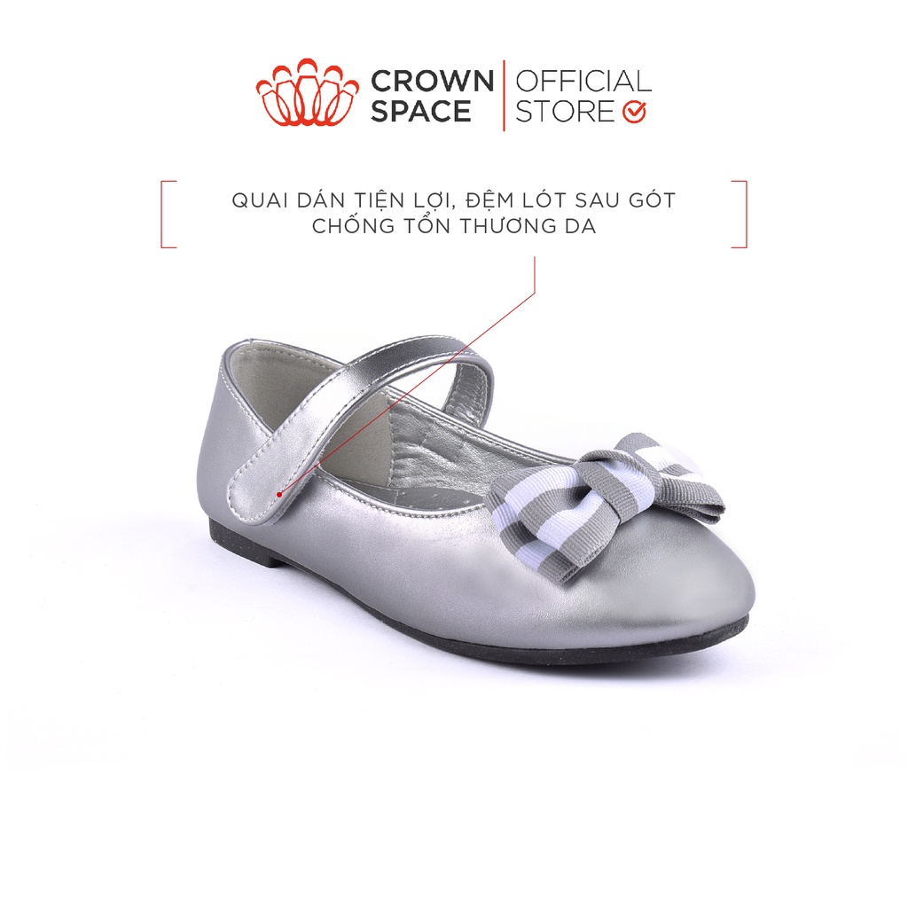 Giày Búp Bê Bé Gái Đi Học Đi Chơi Crown Space UK Ballerina Trẻ Em Cao Cấp CRUK3118 Nhẹ Êm Thoáng Size 27-31/4-14 Tuổi