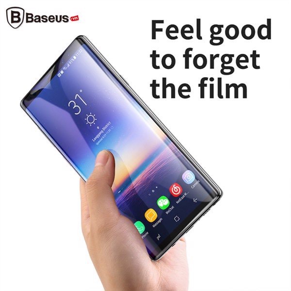 Kính cường lực 3D tràn full viền Baseus cho Samsung Note 9 (0.3mm, kính 5 lớp chống trầy, Chống bám vân tay)