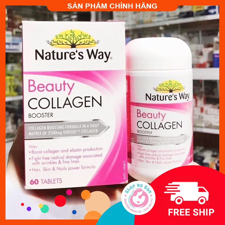 [CHUẨN AIR] Collagen viên Nature's Way Beauty Collagen Booster 60 viên - Xuất xứ Úc