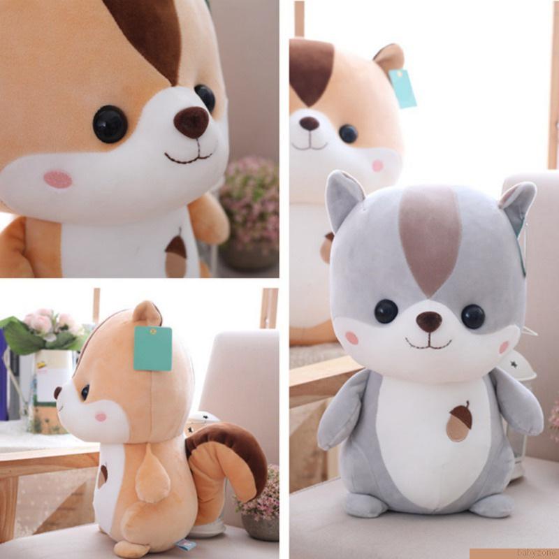 Đồ chơi nhồi bông mềm mại hình con sóc dễ thương làm quà tặng cho trẻ em