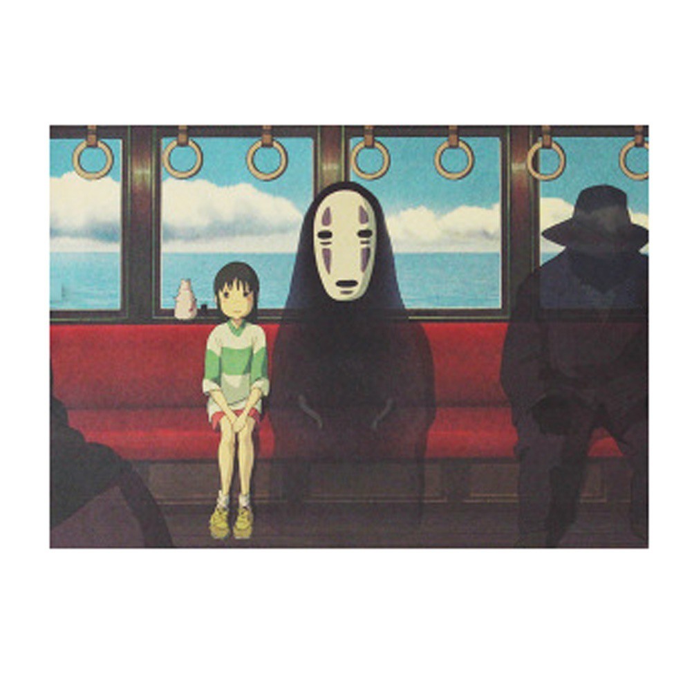 Poster trang trí nội thất hình phim hoạt hình Spirited Away 51x35.5cm