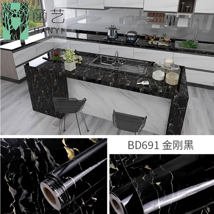 Giấy decal dán bếp vân đá Meeli Decor chống dầu mỡ dán tường giả đá sẵn keo dễ dán, kt 3m x 60cm, ME12 | BigBuy360 - bigbuy360.vn