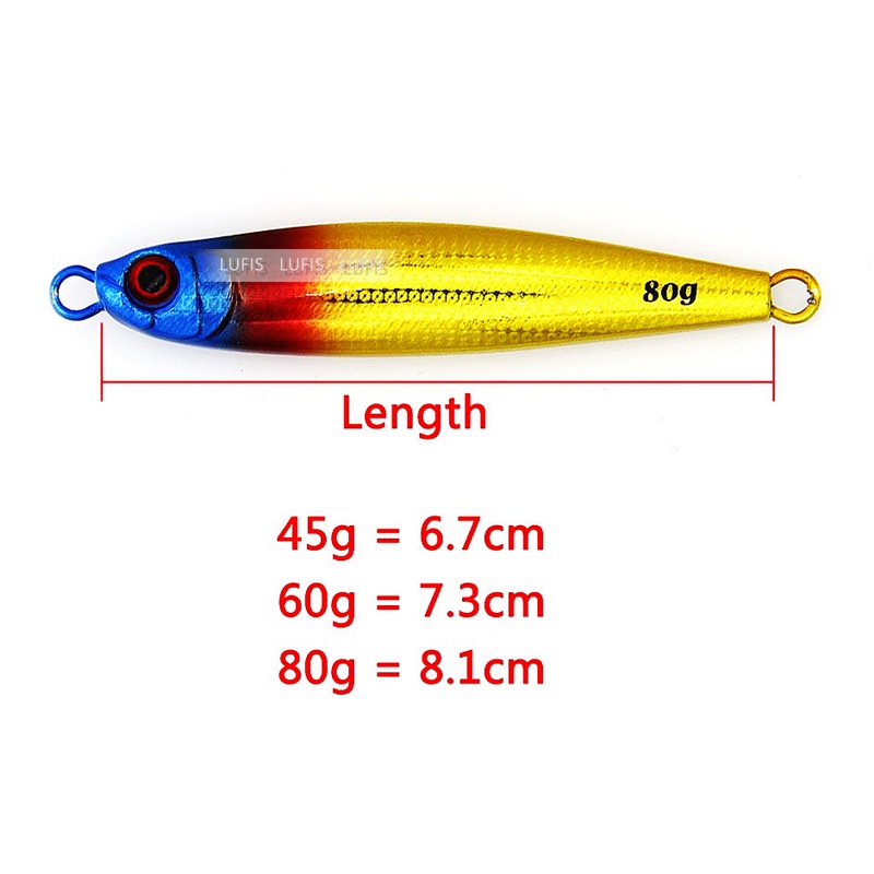 1 Mồi câu cá giả 45g/60g/80g+15#Kẹp móc cá/kẹp/kẹp ống/đầu chì/cơ thể nhẹ