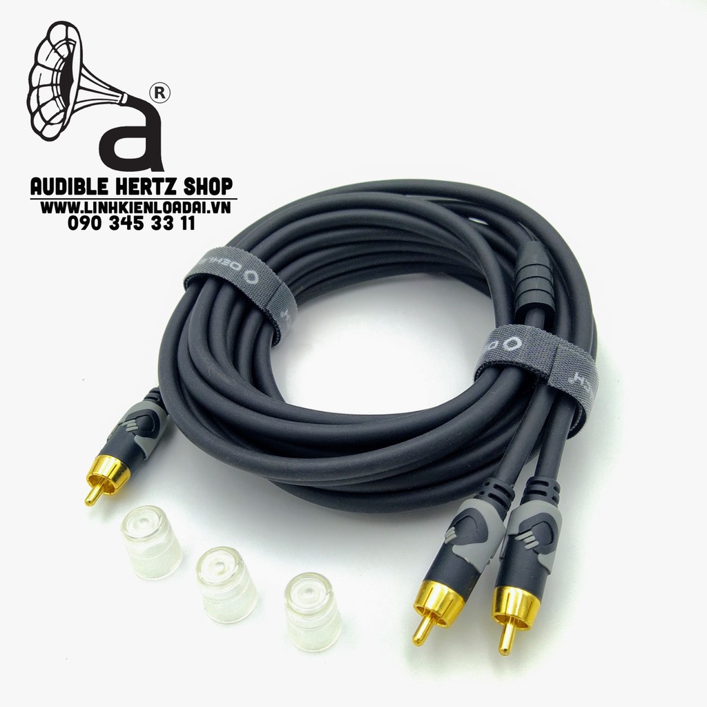 Dây loa sub chữ Y dài 5m, Rắc RCA 1 ra 2, Oehlbach Easy Connect Sub