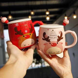 Ly cốc sứ dễ thương Anni Home [Hình thật-có clip tự quay]