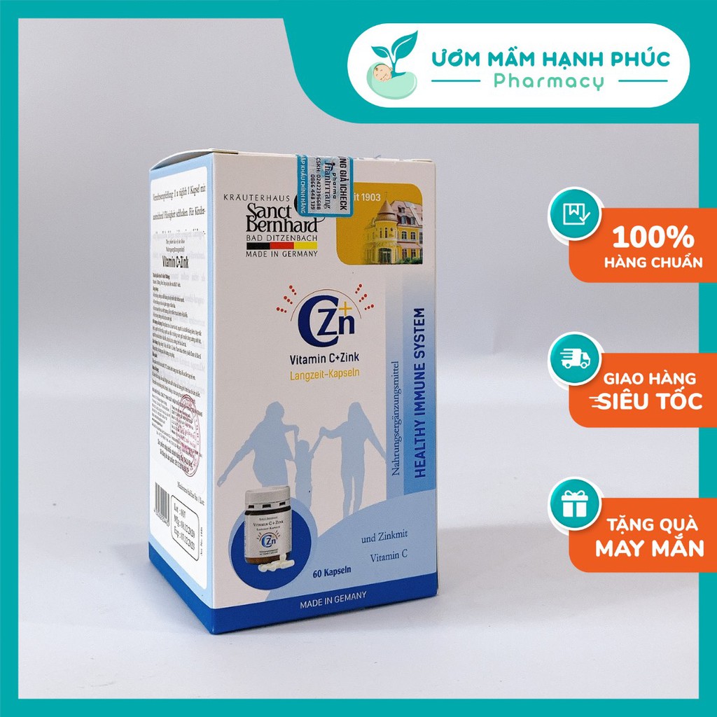 Viên uống Vitamin C và Kẽm - ZinkC   hỗ trợ vô sinh, hiếm muộn