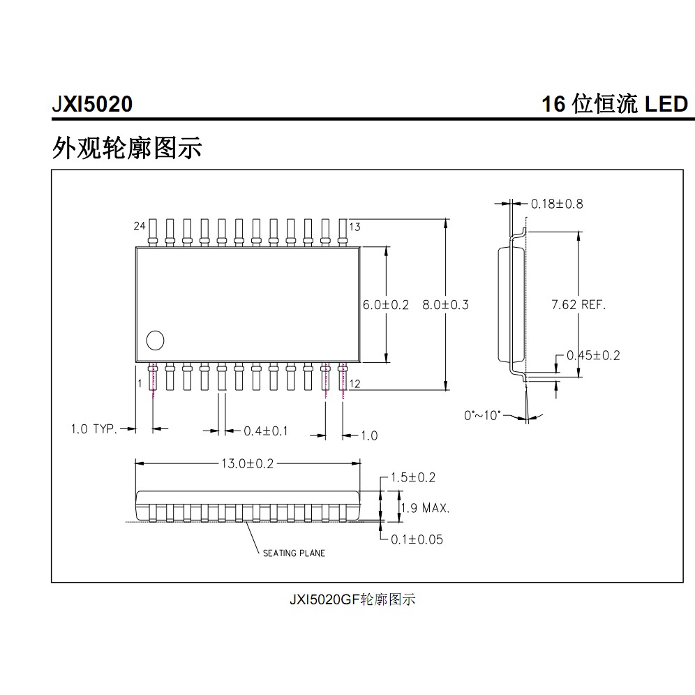 [2 CON] IC JXI5020GF SOP-24 (SMD Dán) (JXI5020 5020)