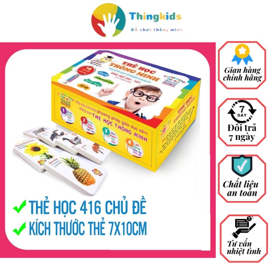 Thẻ Học Thông Minh 16 Chủ Đề 416 Hình Ảnh Sinh Động, Có Tiếng Anh - Việt - Thingkids