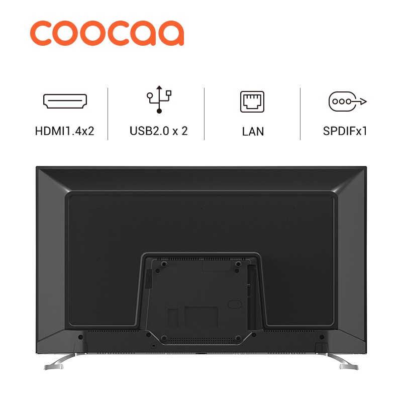 SMART TV FHD Coocaa 43 inch - Android 9.0 TV - Wifi - viền mỏng - Model 43S6G - tivi giá rẻ Chân viền kim loại
