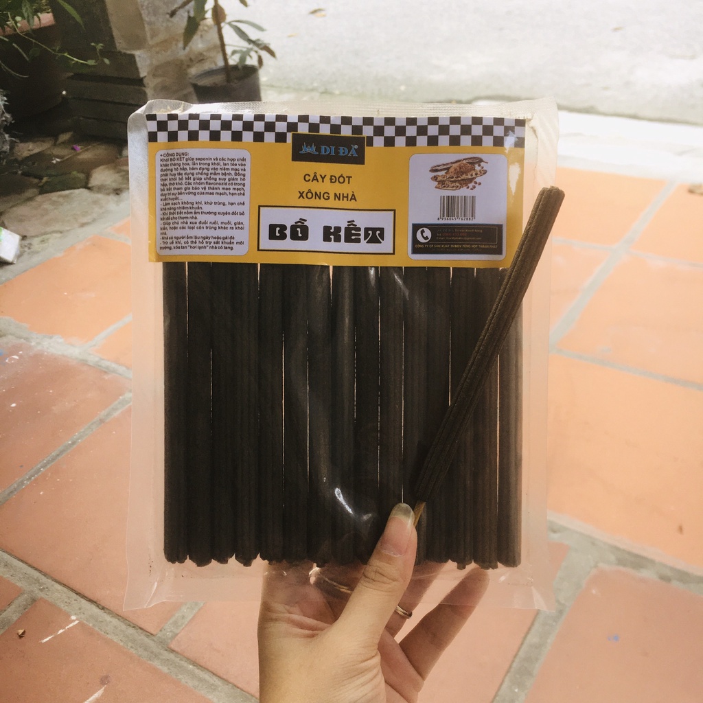 Cây BỒ KẾT cây đốt xông tẩy uế khí 1 túi 15 cây mùi hương nhang bồ kết