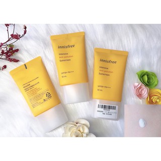 [HÀNG CHÍNH HÃNG] KEM CHỐNG NẮNG BẢO VỆ DA TOÀN DIỆN INNISFREE INTENSIVE ANTI-POLLUTION SUNSCREEN SPF50+/PA++++
