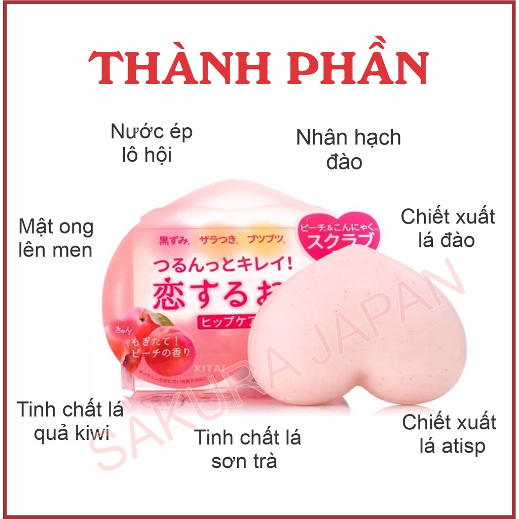 Xà phòng giảm thâm mông Pelican Hip Care Soap 80g Nhật Bản giảm thâm làm trắng sáng da