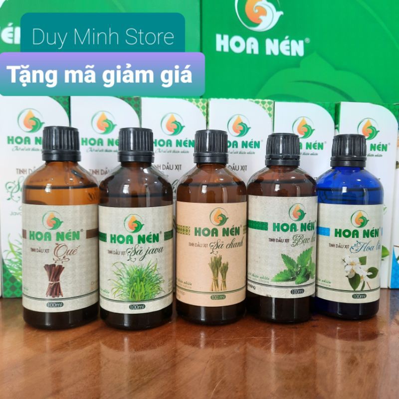 🌿🌿🌿 Tinh dầu xịt phòng Hoa Nén [100ML] SẢ CHANH, QUẾ, BẠC HÀ, HOA NHÀI, SẢ JAVA nguyên chất, an toàn tuyệt đối 🌿🌿🌿