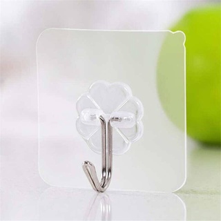 Móc treo đồ dán tường siêu bám dính bền bỉ kiểu dáng trong suốt tiện dụng 6x6cm