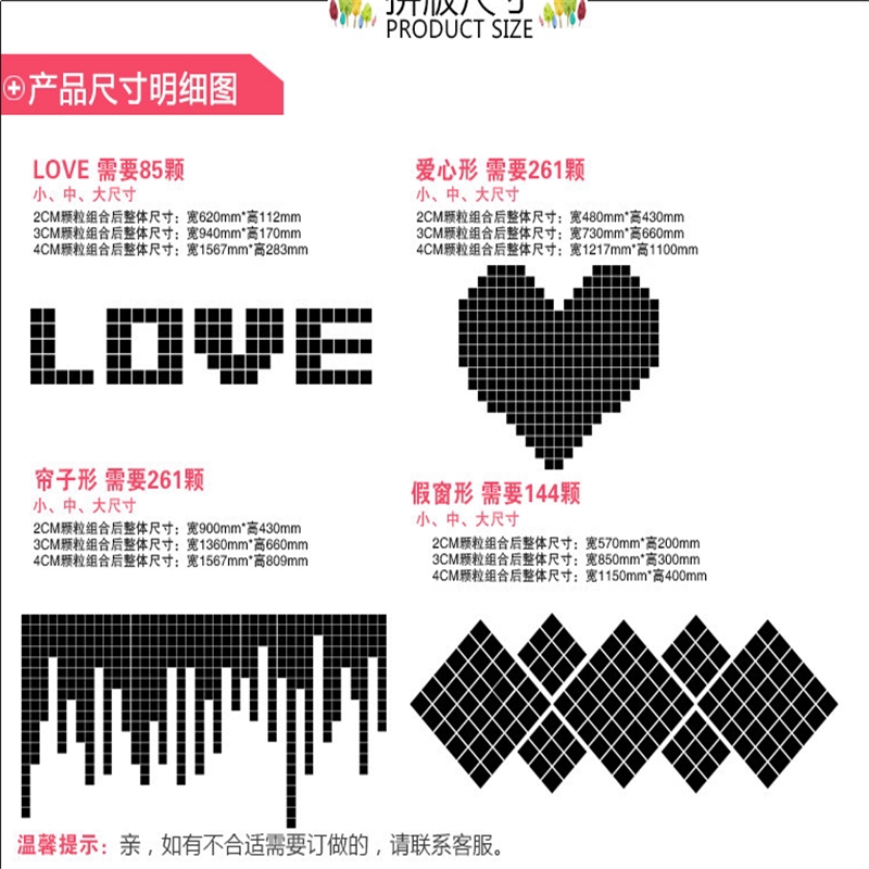 Bộ 10 miếng dán Acrylic hiệu ứng gương dùng cho trang trí nhà ở tiện dụng 2 * 2cm