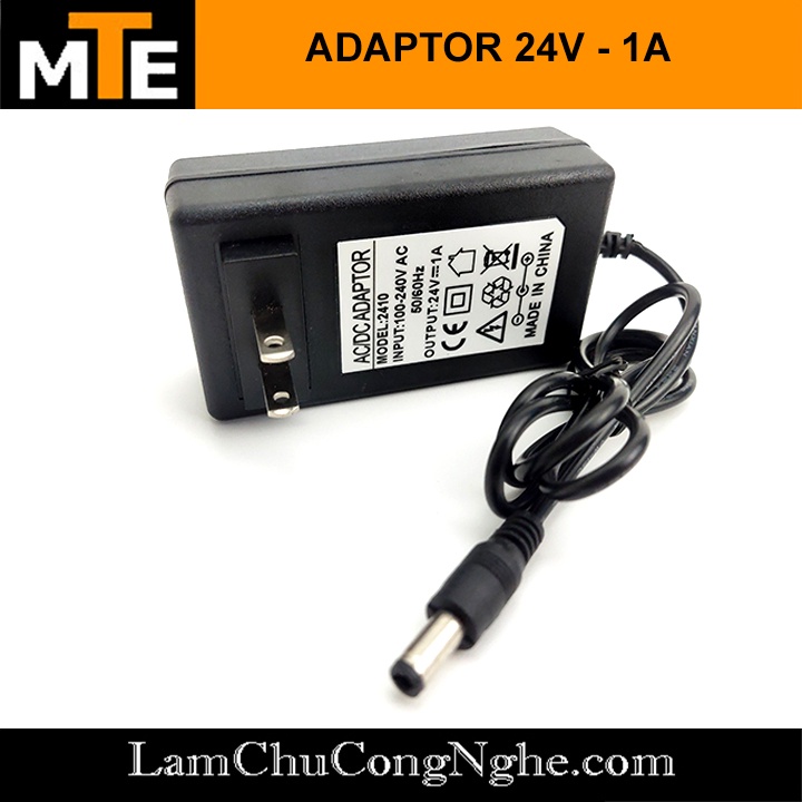 Nguồn adapter 24V 1A jack DC 5.5 * 2.1 mm