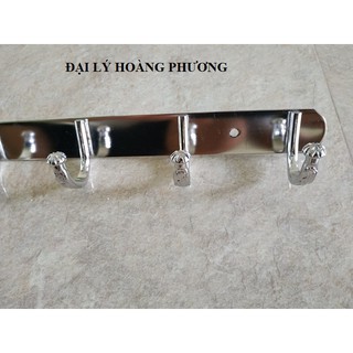 Móc rồng treo quần áo inox cao cấp dày, dài 59cm có 9  móc treo đồ nhà tắm và trong phòng