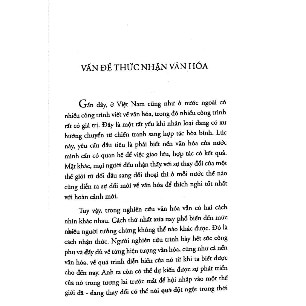 Sách - Một Thức Nhận Về Văn Hóa Việt Nam