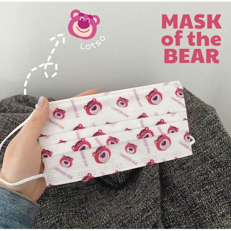 Khẩu trang gấu Lotso Toystory | BigBuy360 - bigbuy360.vn