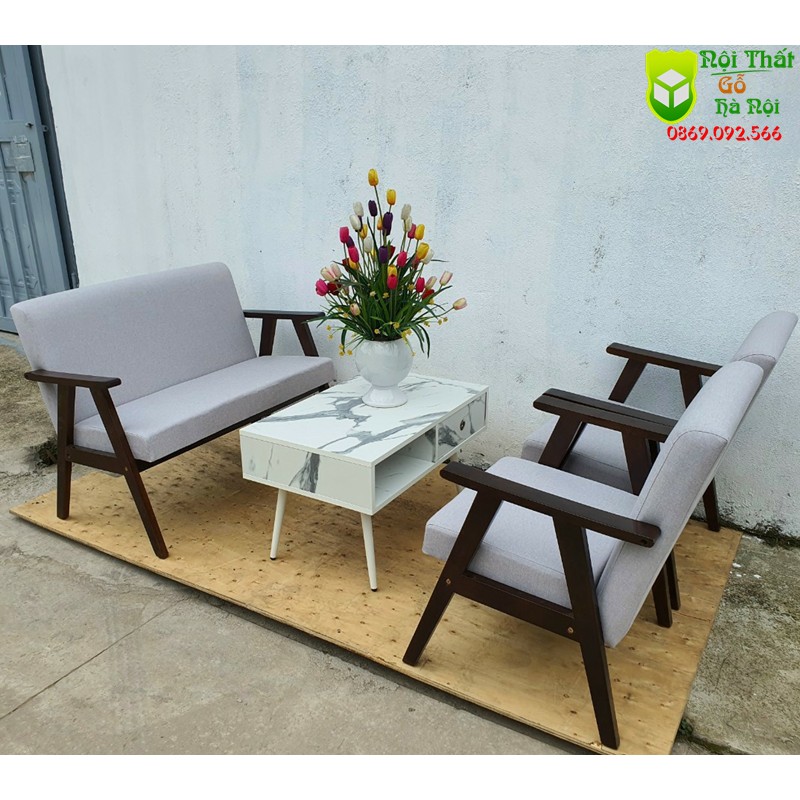 🔴 FREE SHIP 🔴Bộ Bàn Sofa, Ghế Sofa Tay Dẹt Thông Minh Tháo Ráp Tiện Lợi, Dễ Dàng Di Chuyển - Gỗ Hà Nội Furniture