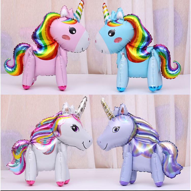 BÓNG TRÁNG NHÔM LỚN HÌNH NGỰA PONY 3D, BONG BÓNG KIẾNG TRANG TRÍ TIỆC