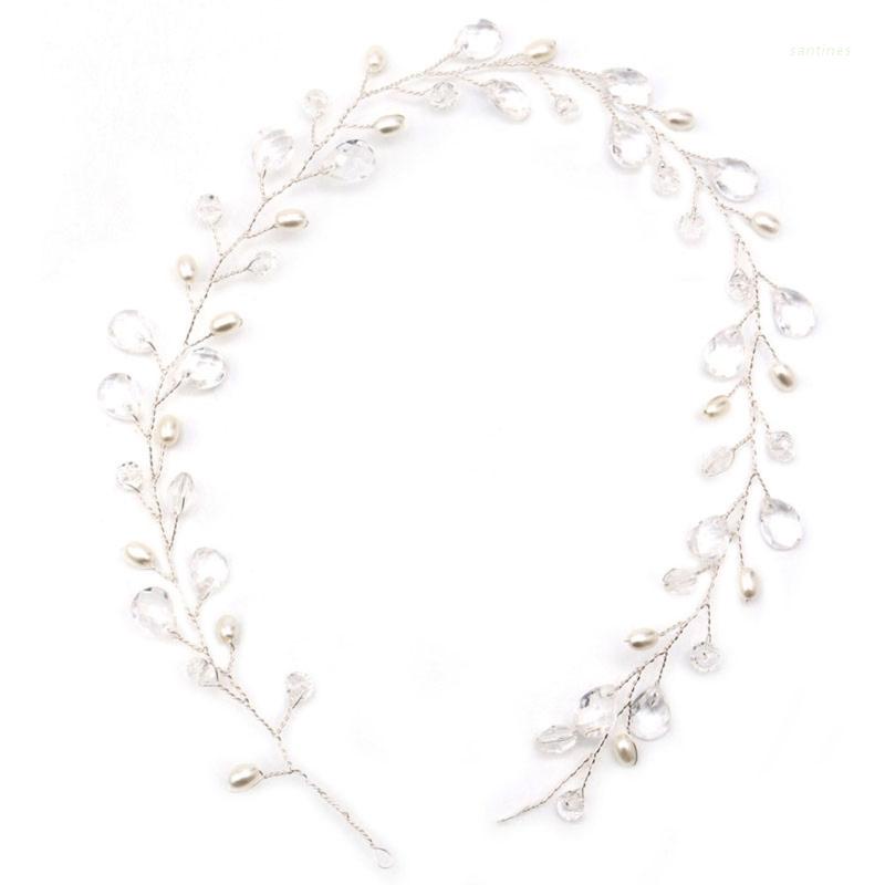 Vương Miện Cài Tóc Đính Ngọc Trai Nhân Tạo Phong Cách Cổ Điển Cho Cô Dâu