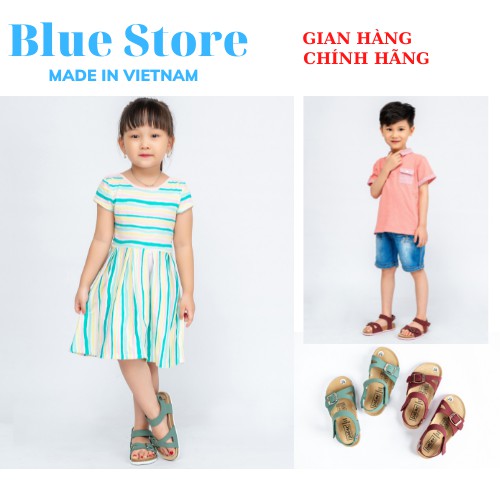 Giày dép sandals trẻ em cao cấp giá rẻ, da bò xuất khẩu Châu âu dành cho bé - Blue Store mã baby 04