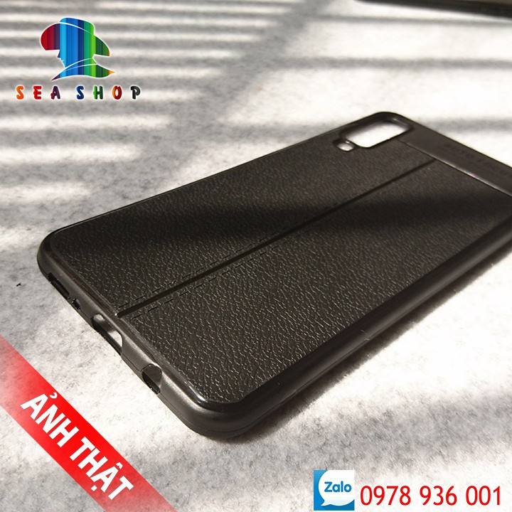 Ốp lưng Samsung Galaxy A7 2018 vân da loại A - Nhựa dẻo - Siêu bền