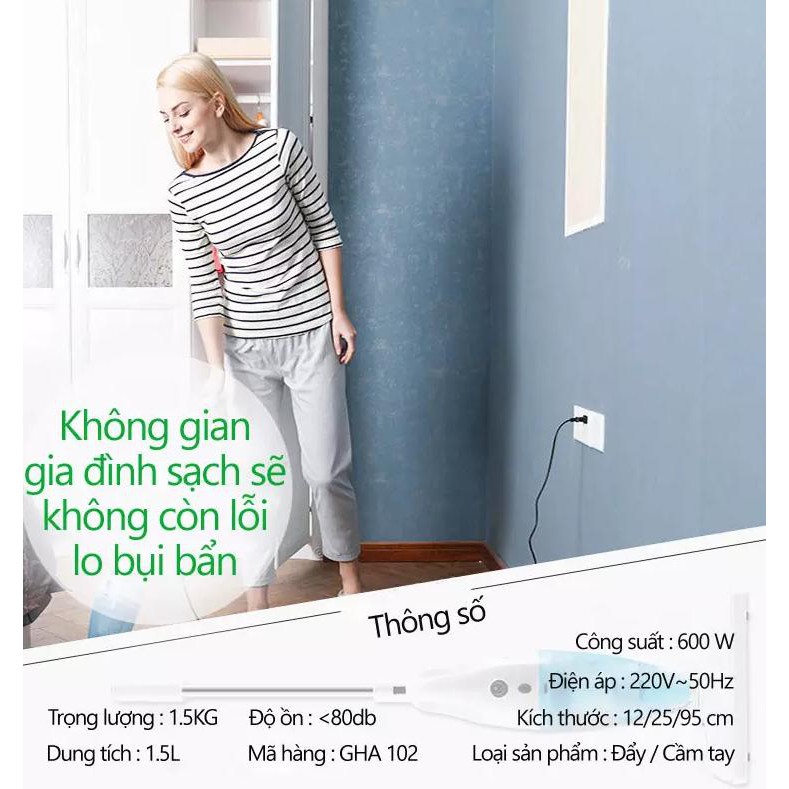 Máy hút bụi, máy hút bụi cầm tay đa năng có thể hút sàn hút rèm hút bàn phím thiết kế nhỏ gọn, hút mạnh Bảo hành 2 năm