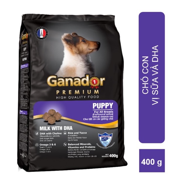 Ganador puppy - thức ăn cho chó vị sữa bổ sung DHA 400g