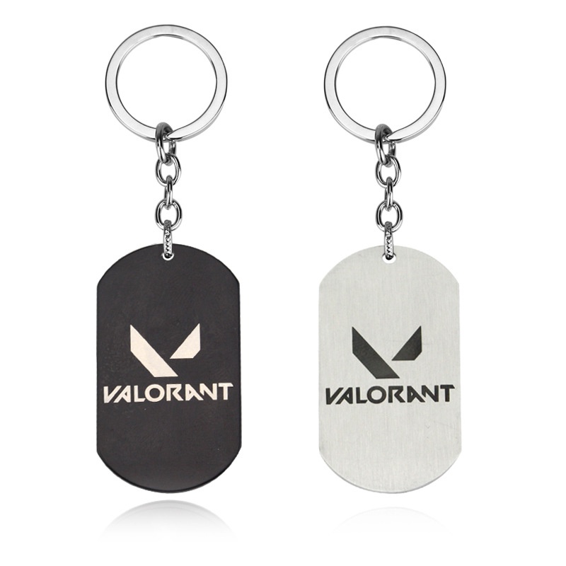 Móc khóa với mặt thẻ logo game Valorant
