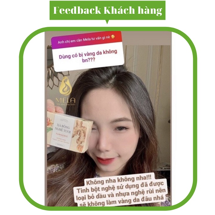 Xà bông nghệ Mela - Xà phòng nghệ trắng da giảm mụn giảm thâm Mela 100g | BigBuy360 - bigbuy360.vn