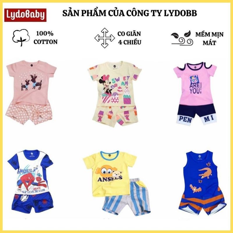 Quần áo trẻ em Lydobaby cho bé trai bé gái từ 1 tuổi đến 12 tuổi chất đẹp thun 100% cotton  size đại