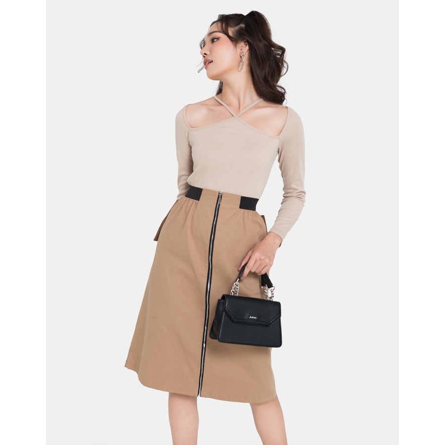 Áo Thun Nữ Thời Trang Dáng Ôm JUNO Cut Out Vai JNATH003