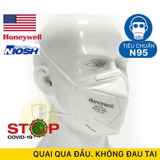 [Hãng USA] Khẩu trang N95 Honeywell H910Plus kháng khuẩn, chống bụi mịn, phòng dịch - Quai đeo qua đầu không đau tai
