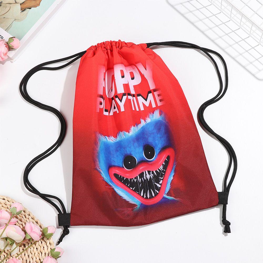 ❈Rowan❈ Túi Vải Oxford Dây Rút In Họa Tiết Nhân Vật Hoạt Hình Huggy Wuggy Đa Ứng Dụng