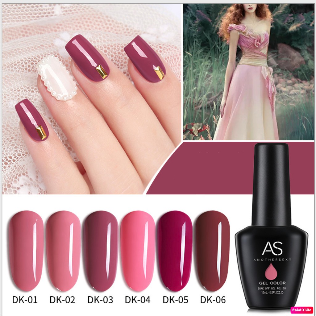 Sơn Gel AS Màu Hồng Đậu Mã DK 15ml Chính Hãng