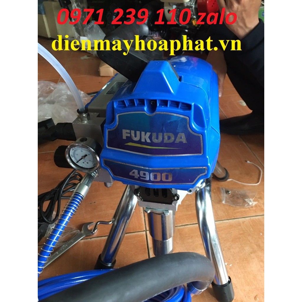 Máy phun sơn nhà dân, sơn nước Fukuda 4900, công nghệ Nhật giá cực tốt