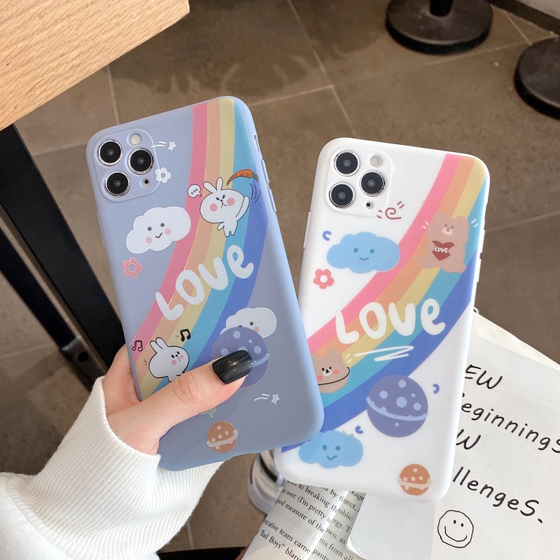 Cute bear and bunny Soft Case Vivo Y50 Y30 Y12 Y15 Y17 Y11 Y19 S1 Z1 Pro Y71 Y55 Y55S V5S V5 Lite Y81 Y85