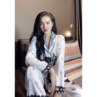 Set đồ ngủ lụa xước cô gái sang xịn chất lụa siêu mềm mịn mát