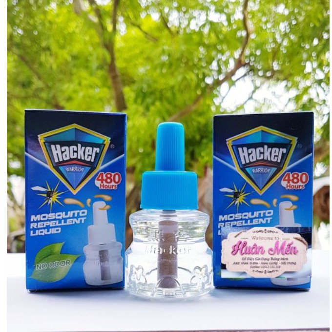 Combo 10 lọ tinh dầu đuổi muỗi HACKER 30 ĐÊM AN TOÀN HIỆU QUẢ CAO,dùng cho các máy hoặc đèn đuổi muỗi