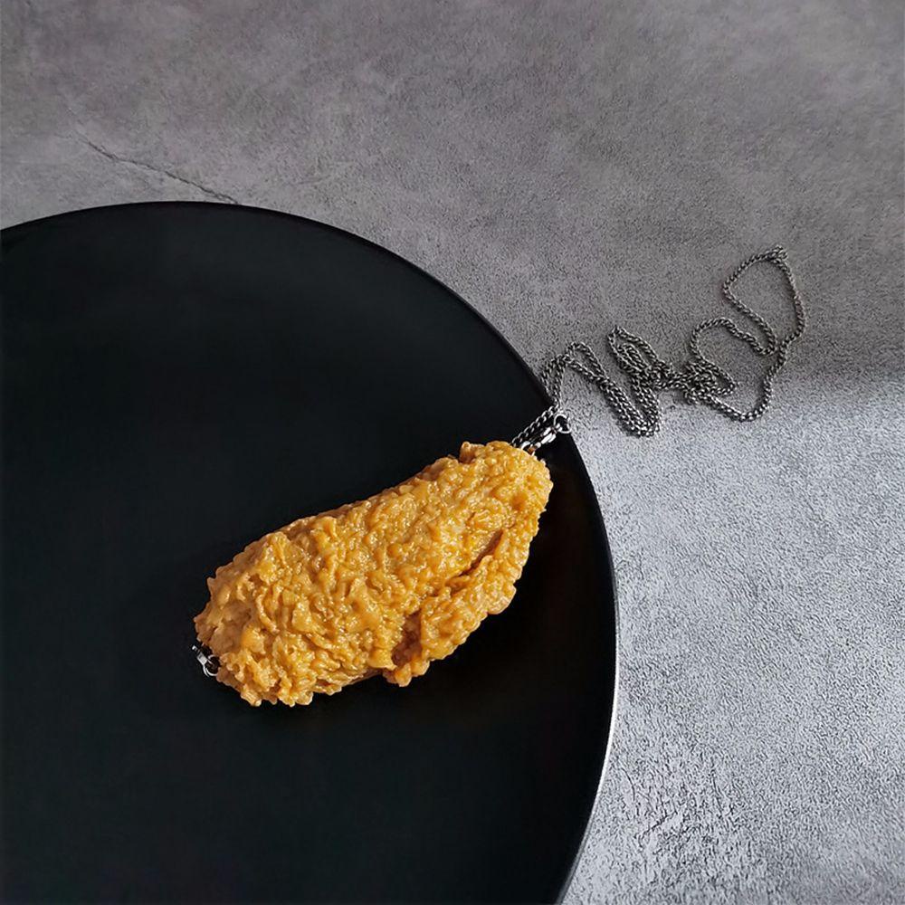 Vòng cổ Đôi Cánh Gà Rán Cola Bằng Resin Vui Nhộn Đơn Giản Dành Cho Nữ