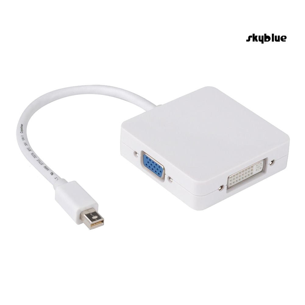 [SK]3 in1 Display Port DP Thunderbolt to DVI VGA HDMI-compatible Adapter Cable for MacBook